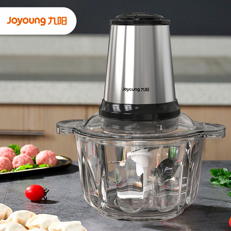九阳（Joyoung）S20-LA750 绞肉机家用电动多功能小型碎肉料理搅拌机饺子馅辅食机  不锈钢色