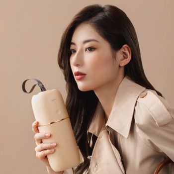 美的（Midea）MGJ15-01HF  烘干机小型迷你干衣机便携旅行宿舍内衣裤烘衣机折叠婴儿童衣物除菌护理机 粉色